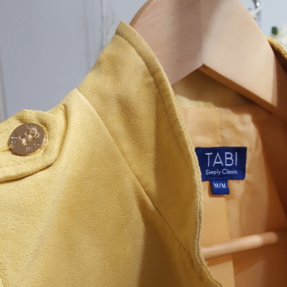 Vintage Tabi Blazer Jacket💛Microsuede|Pocket|Golden Buttons - Picture 7 of 11